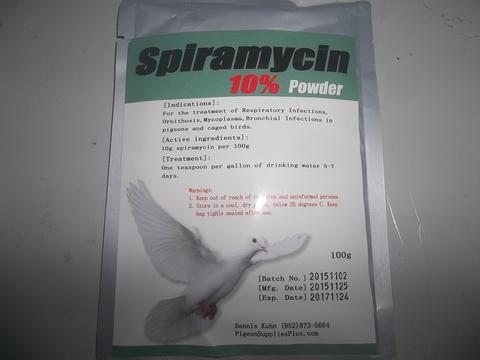 Spiramycin 10% Powder Spiramycin 10% pdr (100 grams)