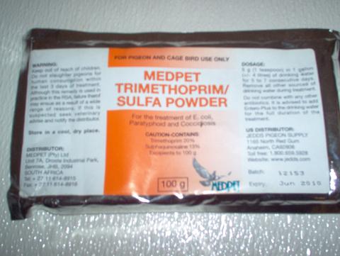 Trimethoprim/Sulfa Powder  Trimethoprim/Sulfa Powder (MedPet) 100 grams powder